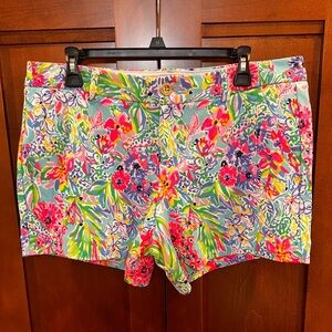 Lilly Pulitzer Callahan Knit Short Amari Blue Alligator Isle size 12 NWT